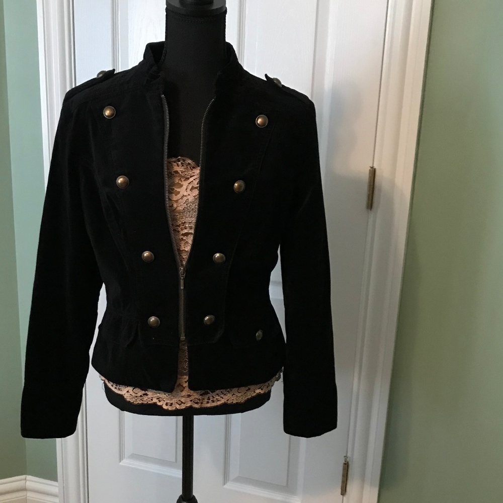 Crushed Velvet Double Breasted Jacket